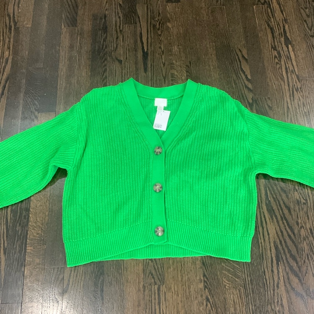H&M Green Cardigan